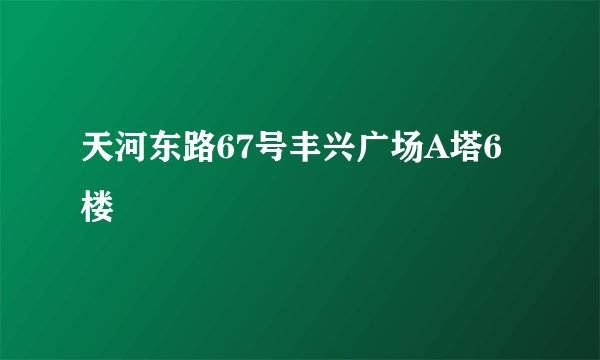 天河东路67号丰兴广场A塔6楼