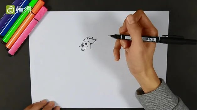 公鸡简笔画