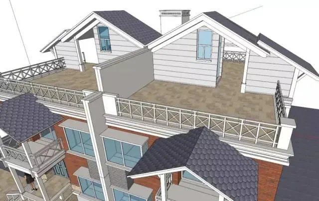 各种风格的石材别墅效果图