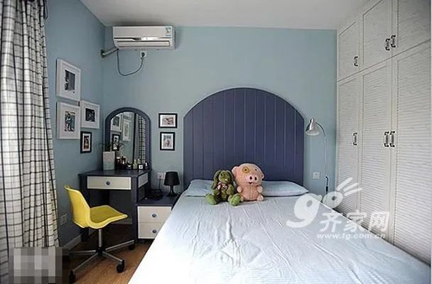 蓝白涂料改装二手房 97平清新可爱地中海家