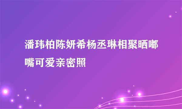 潘玮柏陈妍希杨丞琳相聚晒嘟嘴可爱亲密照