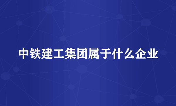中铁建工集团属于什么企业