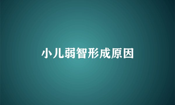 小儿弱智形成原因