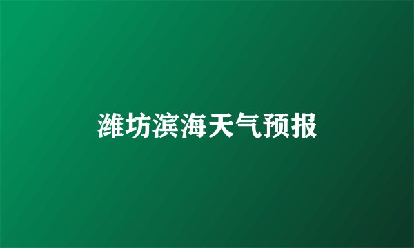 潍坊滨海天气预报