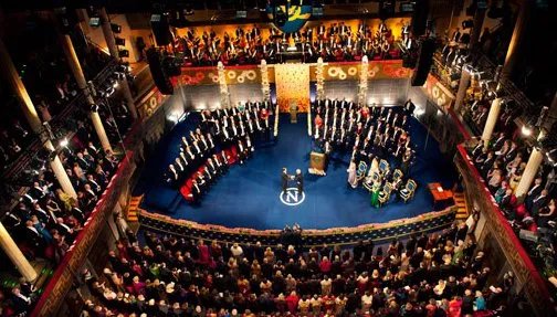 受戒诺贝尔奖颁布的时间是什么地点是谁