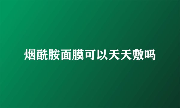 烟酰胺面膜可以天天敷吗