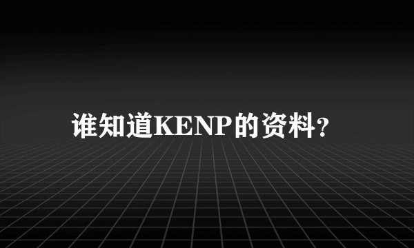 谁知道KENP的资料？
