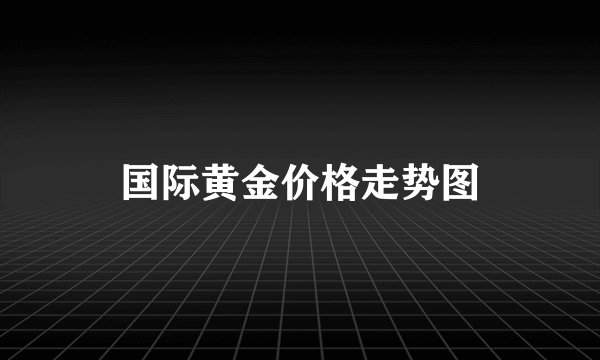 国际黄金价格走势图