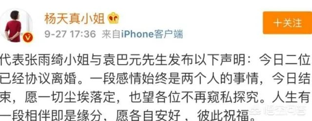 张雨绮再度公布离婚消息,她和袁巴元结婚了多久?闪婚真的容易闪离吗?